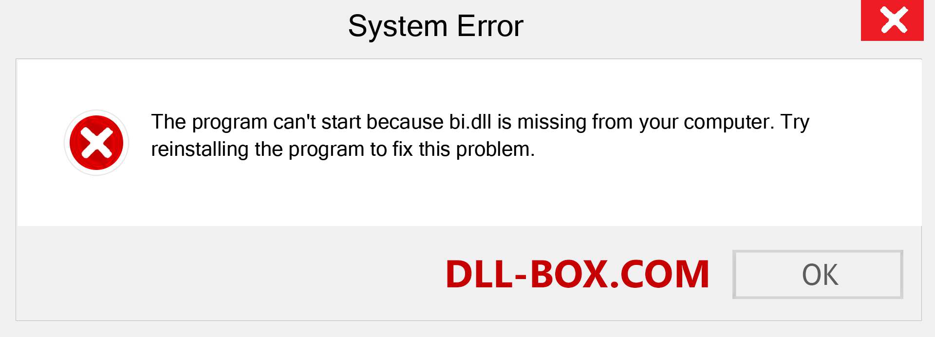  bi.dll file is missing?. Download for Windows 7, 8, 10 - Fix  bi dll Missing Error on Windows, photos, images